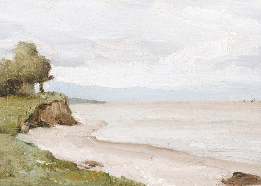 Beach Near Etretat By Jean-Baptiste-Camille Corot-12