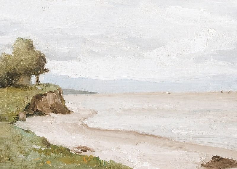 Beach Near Etretat By Jean-Baptiste-Camille Corot-12