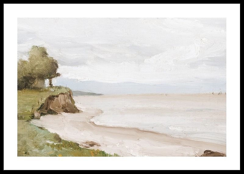 Beach Near Etretat By Jean-Baptiste-Camille Corot-12