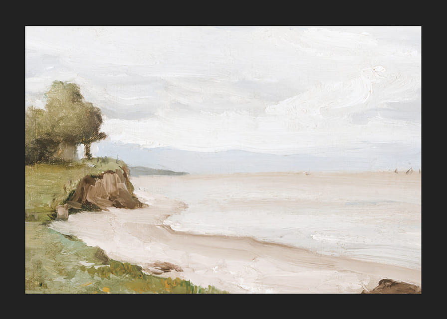 Beach Near Etretat By Jean-Baptiste-Camille Corot-12
