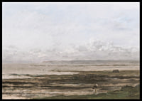 Beach At Ebb Tide By Charles-François Daubigny-8