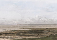 Beach At Ebb Tide By Charles-François Daubigny-9