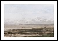 Beach At Ebb Tide By Charles-François Daubigny-0