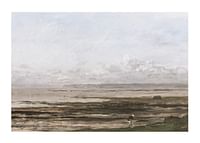 Beach At Ebb Tide By Charles-François Daubigny-1