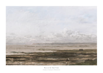 Plakatas Beach At Ebb Tide By Charles-François Daubigny
