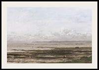Beach At Ebb Tide By Charles-François Daubigny-4