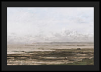Beach At Ebb Tide By Charles-François Daubigny-6