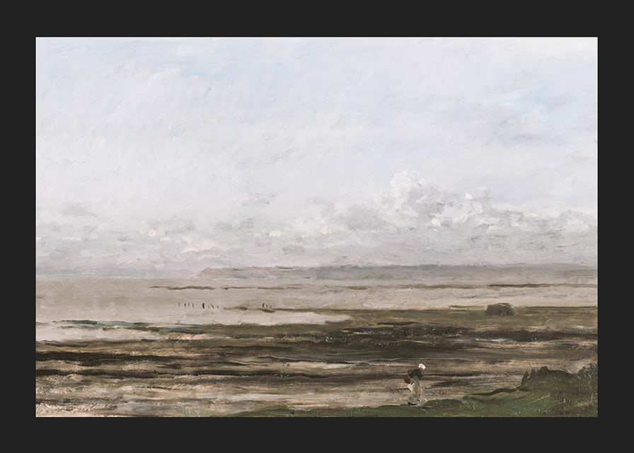 Beach At Ebb Tide By Charles-François Daubigny-12