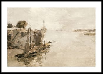 Poster Honfleur Fishing Boats No2 By Frank Edwin Scott