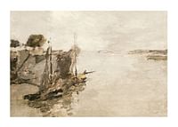 Honfleur Fishing Boats No2 By Frank Edwin Scott-1
