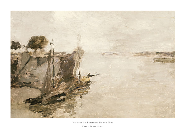 Plakāts Honfleur Fishing Boats No2 By Frank Edwin Scott
