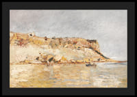 Cliff On The Water By Adolphe Monticelli-6