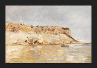 Cliff On The Water By Adolphe Monticelli-7