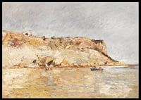 Cliff On The Water By Adolphe Monticelli-8