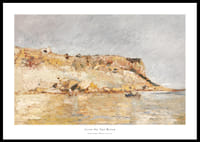 Cliff On The Water By Adolphe Monticelli-0