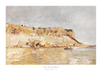Cliff On The Water By Adolphe Monticelli-1