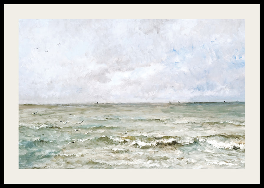 Seascape By Charles-François Daubigny-12