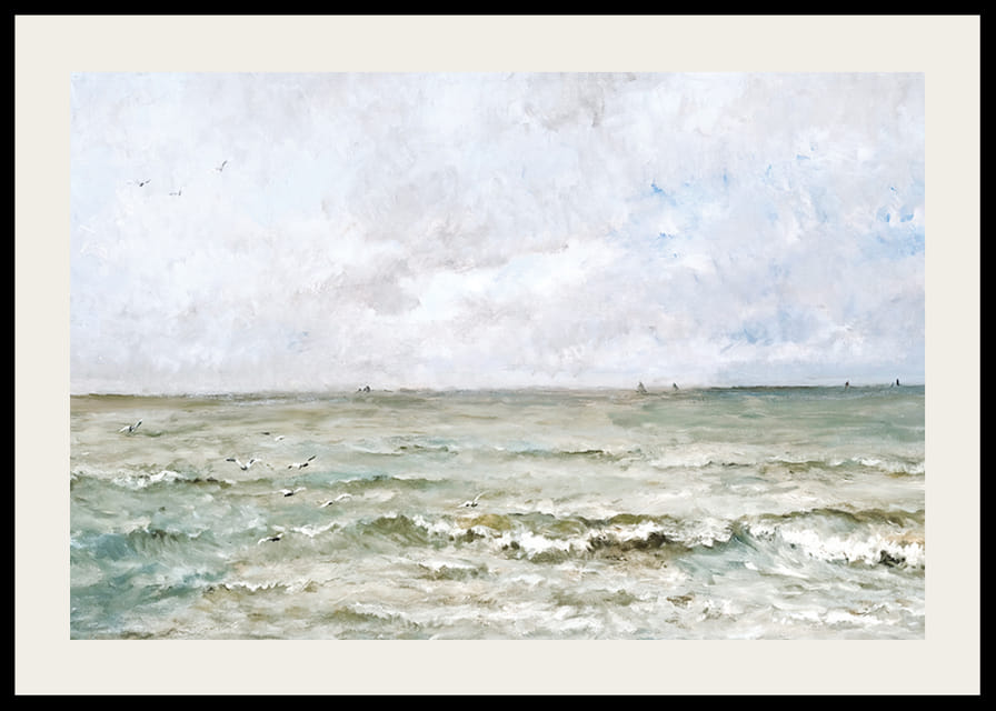 Seascape By Charles-François Daubigny-12