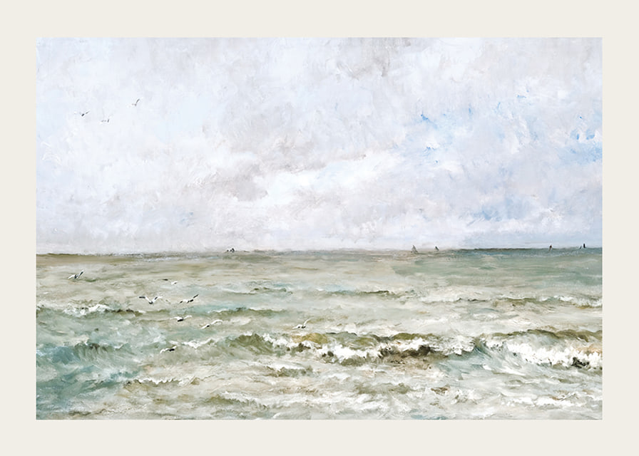 Seascape By Charles-François Daubigny-12