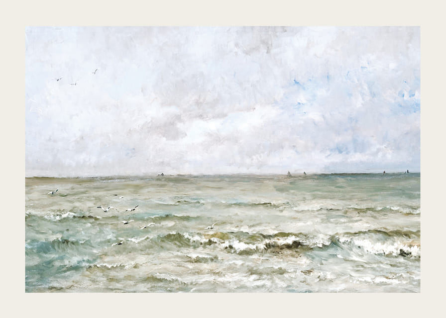 Seascape By Charles-François Daubigny-12