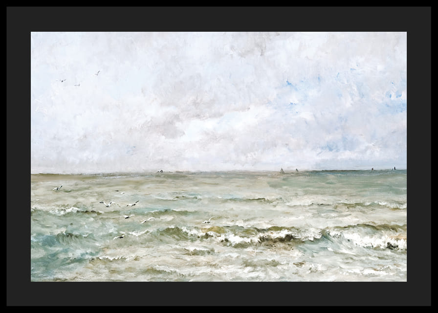 Seascape By Charles-François Daubigny-12