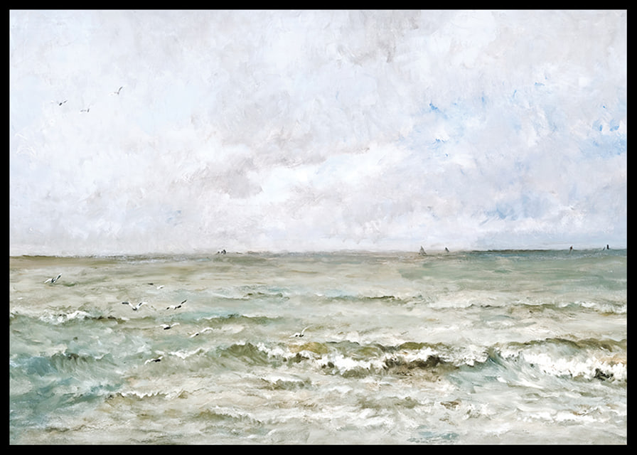 Seascape By Charles-François Daubigny-12