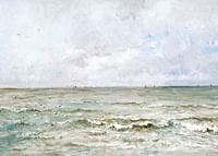 Seascape By Charles-François Daubigny-3