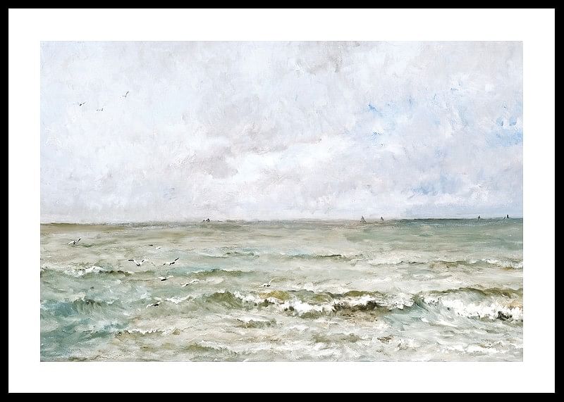 Seascape By Charles-François Daubigny-12