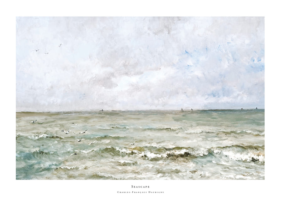Seascape By Charles-François Daubigny-12