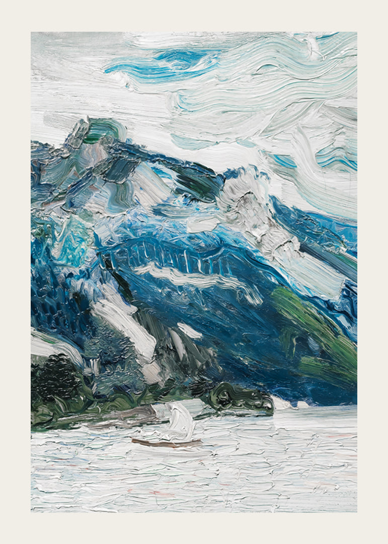 Lake Traun With Mountain Sleeping Greek Woman By Richard Gerstl-12
