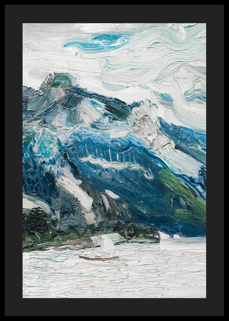 Lake Traun With Mountain Sleeping Greek Woman By Richard Gerstl-12