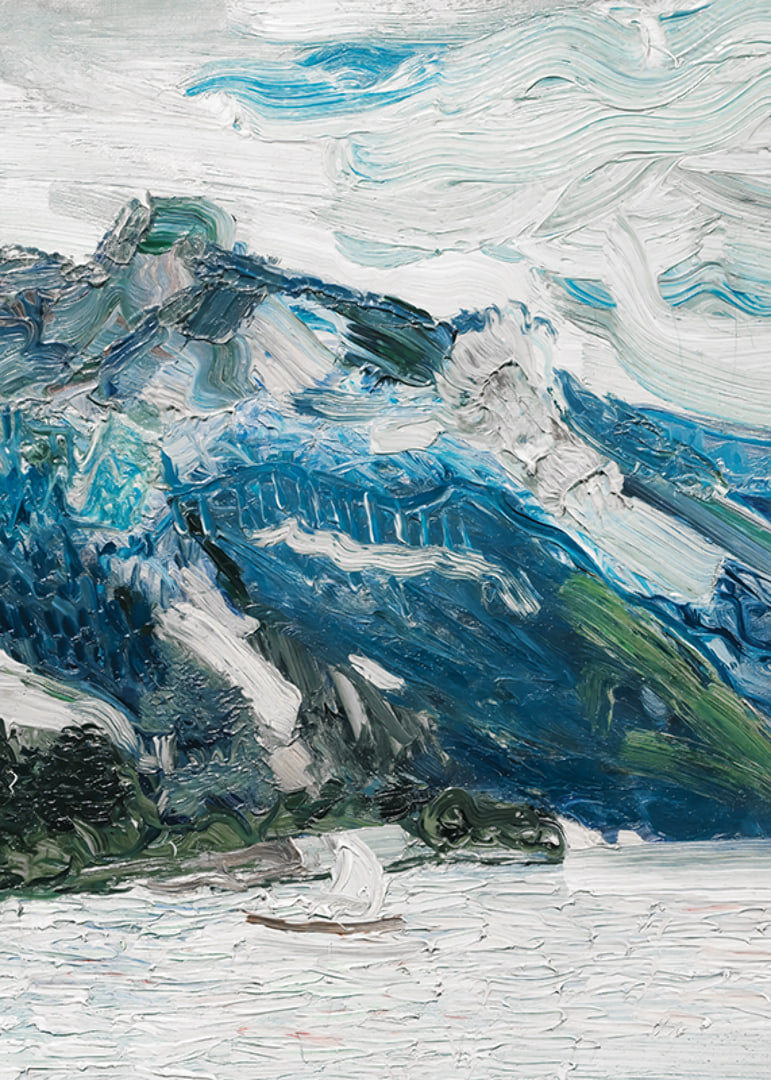 Lake Traun With Mountain Sleeping Greek Woman By Richard Gerstl-12