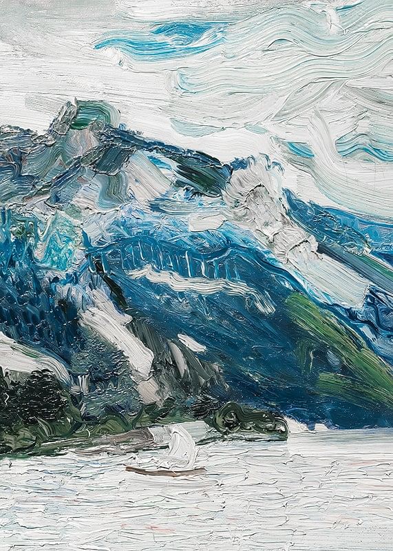 Lake Traun With Mountain Sleeping Greek Woman By Richard Gerstl-12