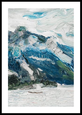 Poster Lake Traun With Mountain Sleeping Greek Woman By Richard Gerstl