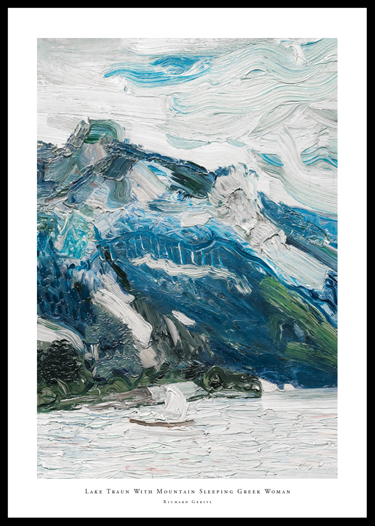Lake Traun With Mountain Sleeping Greek Woman By Richard Gerstl-12