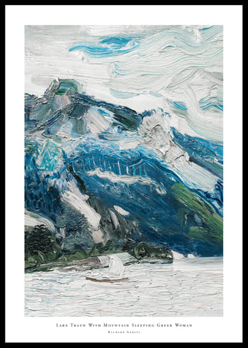 Poster Lake Traun With Mountain Sleeping Greek Woman By Richard Gerstl