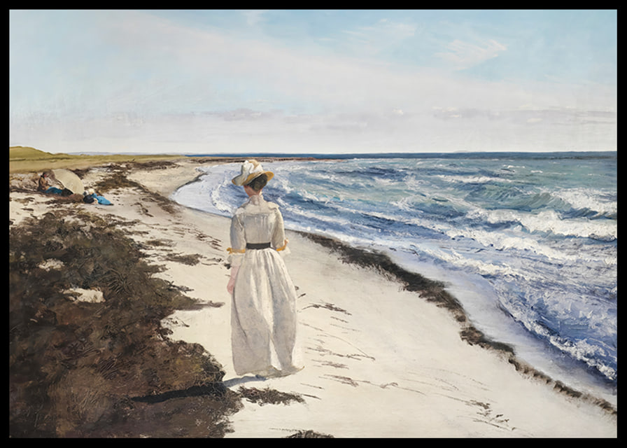 Dame Ved Karrebæksminde Strand By Laurits Andersen Ring-12