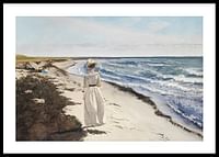 Dame Ved Karrebæksminde Strand By Laurits Andersen Ring-0
