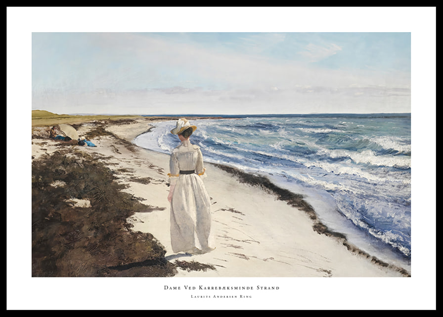 Dame Ved Karrebæksminde Strand By Laurits Andersen Ring-12