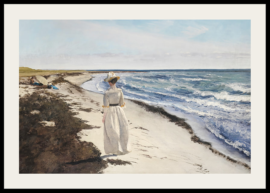 Dame Ved Karrebæksminde Strand By Laurits Andersen Ring-12