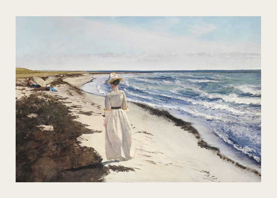 Dame Ved Karrebæksminde Strand By Laurits Andersen Ring-12