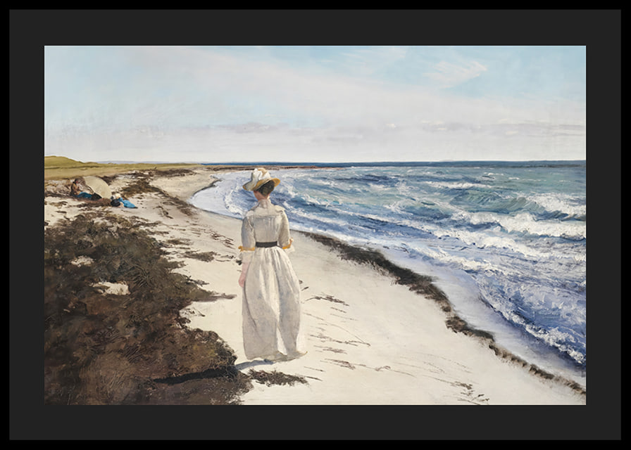 Dame Ved Karrebæksminde Strand By Laurits Andersen Ring-12