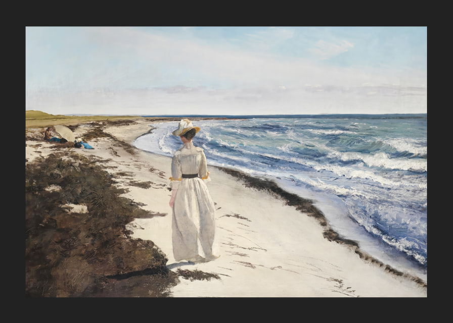 Dame Ved Karrebæksminde Strand By Laurits Andersen Ring-12