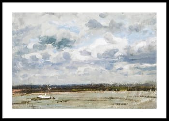 Poster View Over The Rhine At Düsseldorf By Victor Westerholm