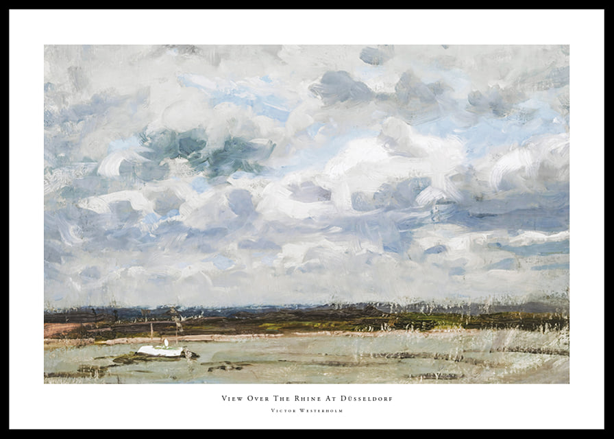View Over The Rhine At Düsseldorf By Victor Westerholm-12