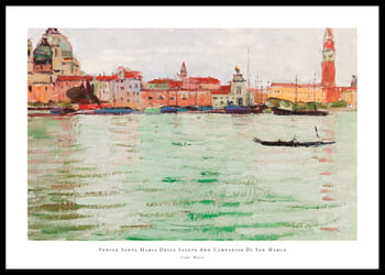 Poster Venice Santa Maria Della Salute And Campanile Di San Marco By Carl Moll