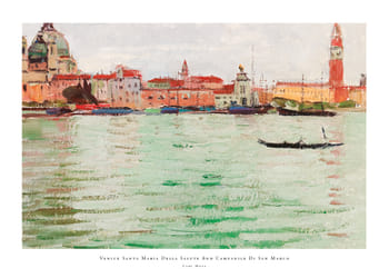 Poster Venice Santa Maria Della Salute And Campanile Di San Marco By Carl Moll
