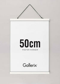 Agățător Poster Lemn Alb 50cm-0
