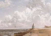 Harwich The Low Lighthouse And Beacon Hill By John Constable-9