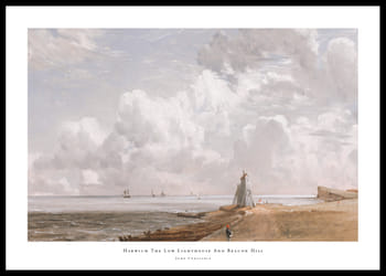 Póster Harwich The Low Lighthouse And Beacon Hill By John Constable